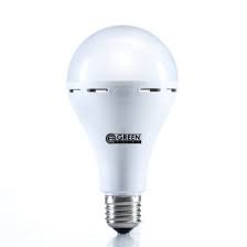GREEN LED Rechargeable Emergency Light Bulb 12W Day White (Pin type-B22)